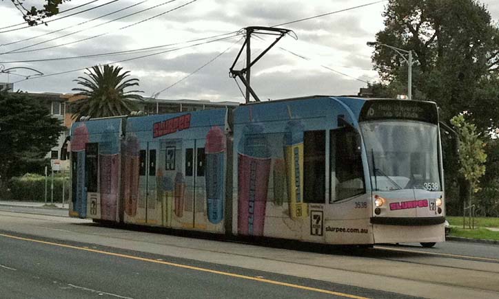 Yarra Trams Siemens Combino Slurpee 3538